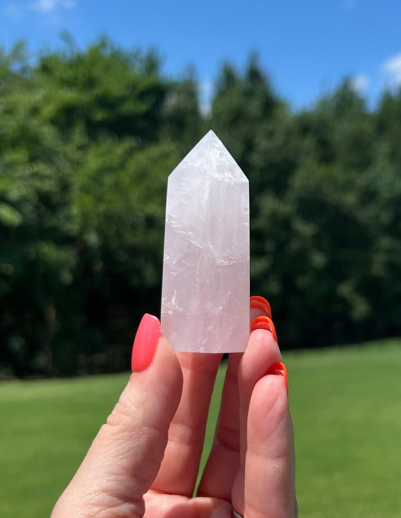 Rose Quartz Tower Small (2.5"H) - 01B