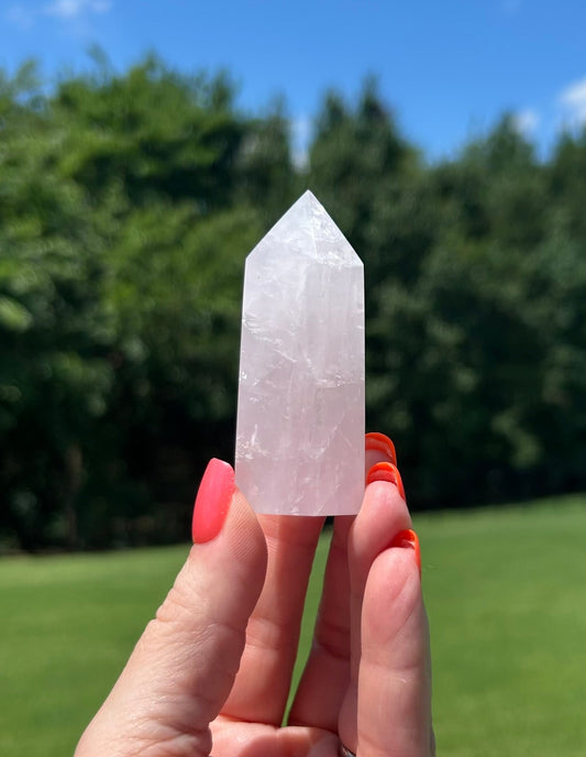 Rose Quartz Tower Small (2.5"H) - 01B