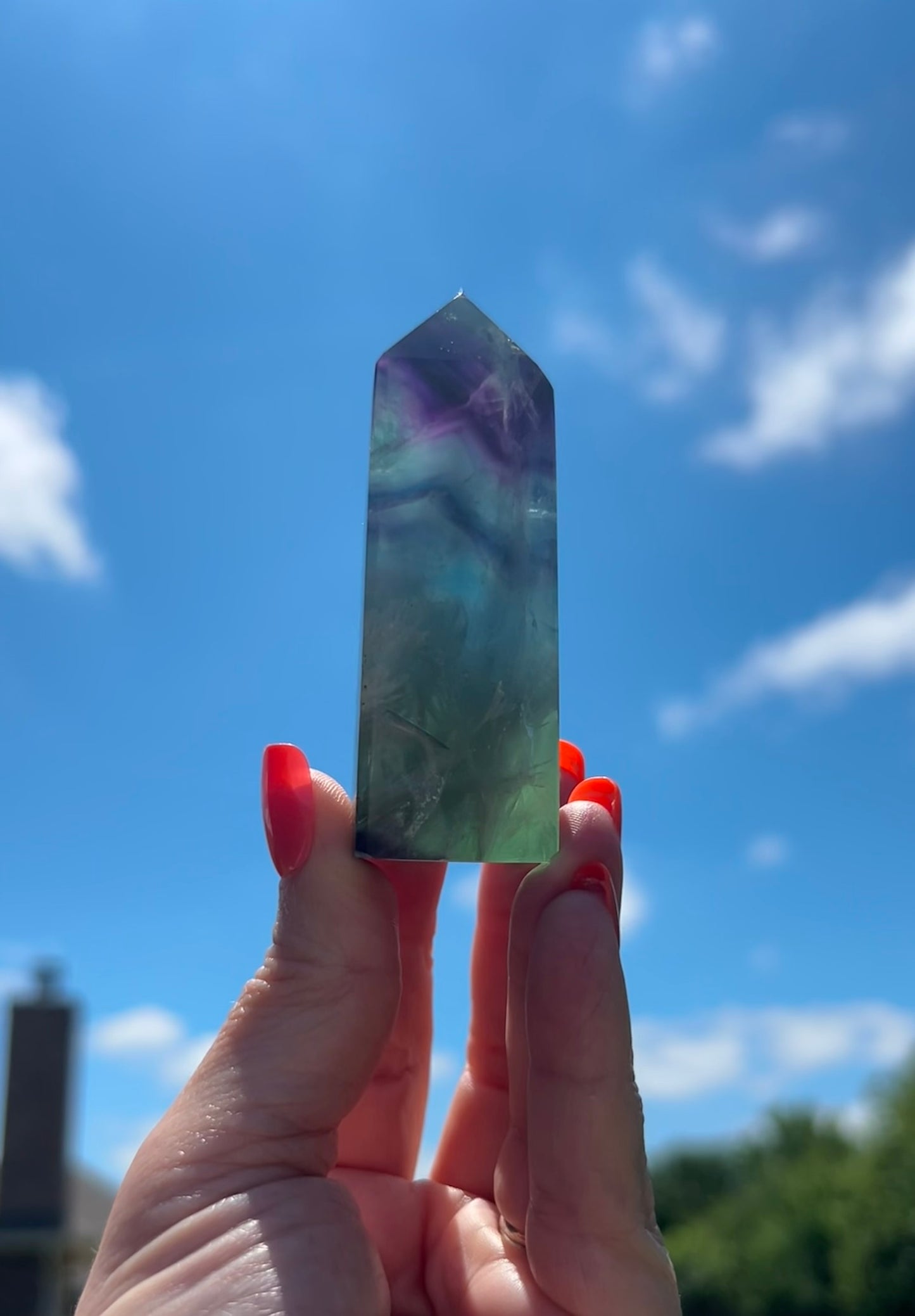 Rainbow Fluorite Tower (3")- #L