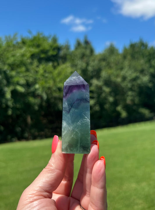Rainbow Fluorite Tower (3")- #L