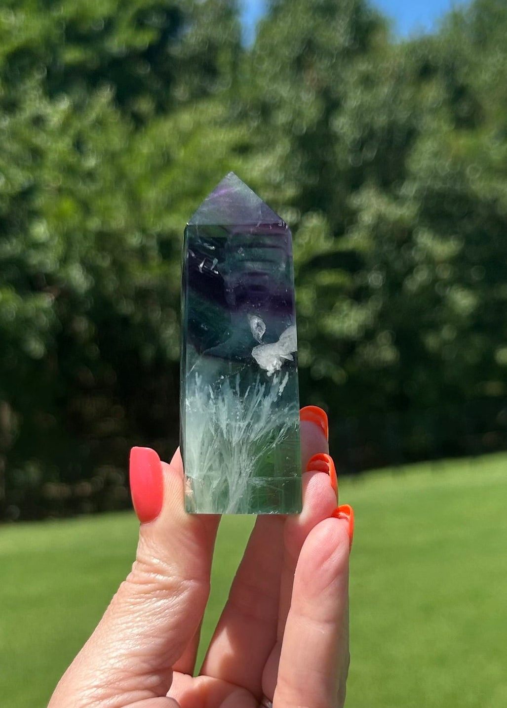 Rainbow Fluorite Tower (3")- #M