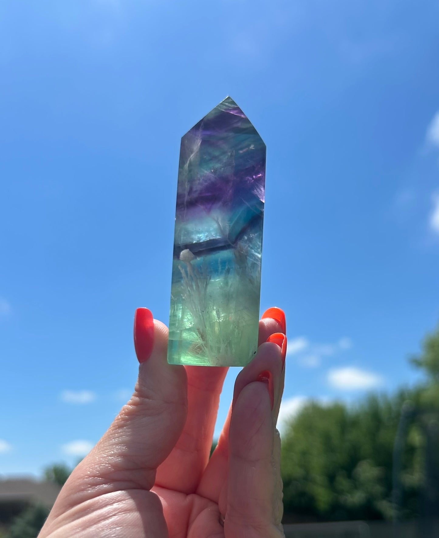 Rainbow Fluorite Tower (3")- #M