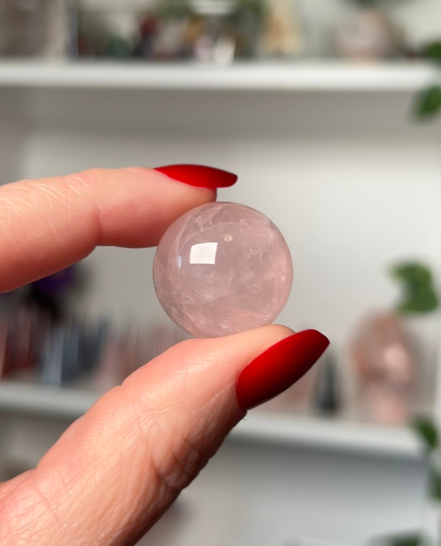(One) Rose Quartz Mini Sphere - 22mm - Hand selected