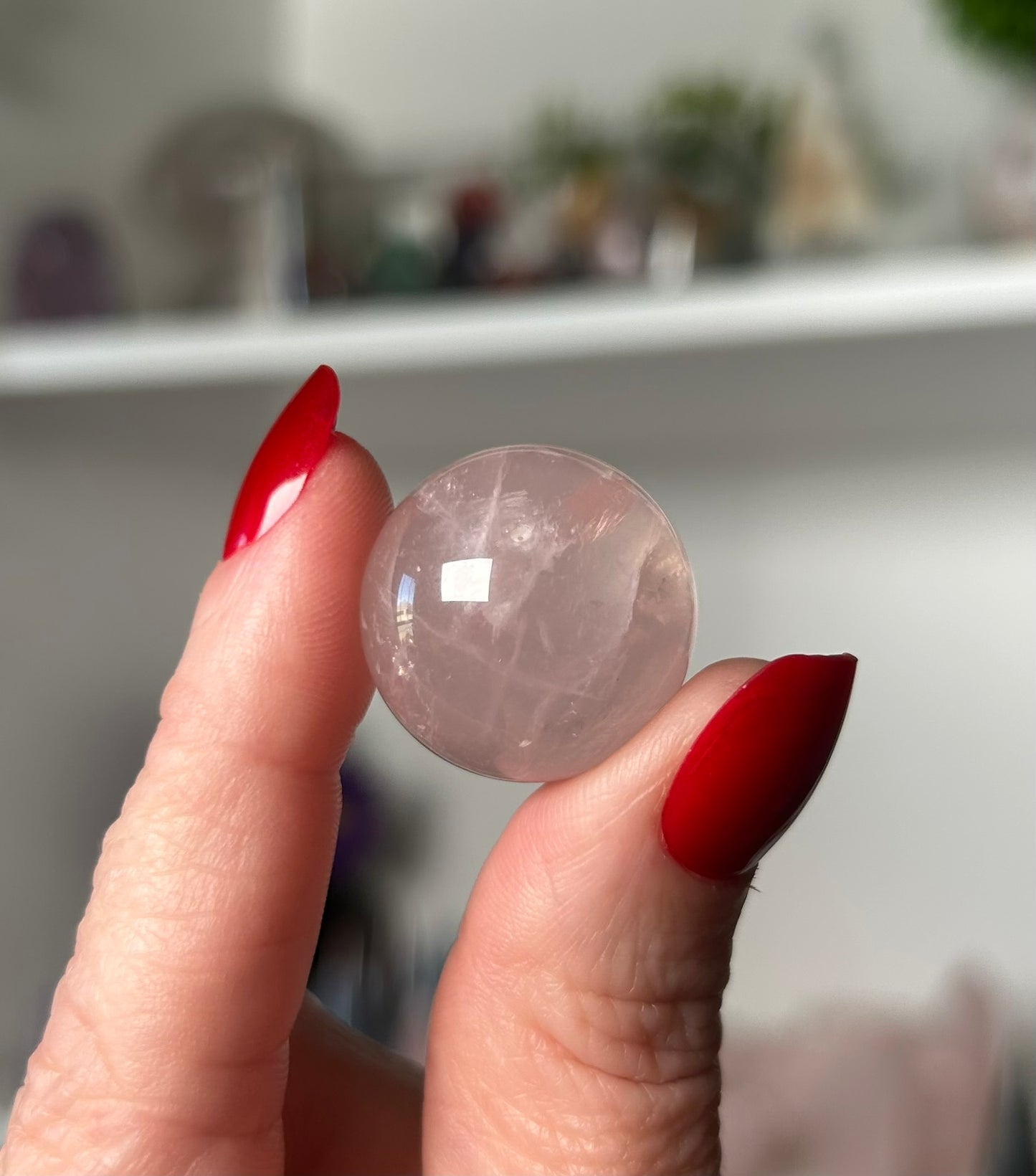 (One) Rose Quartz Mini Sphere - 22mm - Hand selected