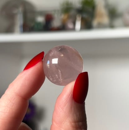 (One) Rose Quartz Mini Sphere - 22mm - Hand selected